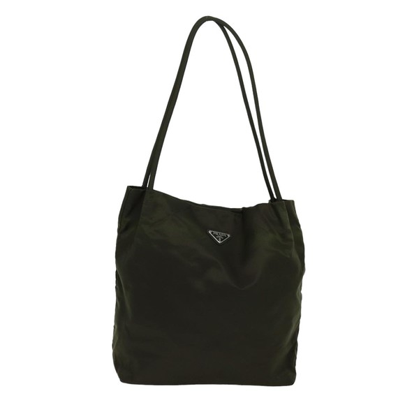 PRADA Tote Bag Nylon Khaki Auth 75638 - Picture 13 of 16